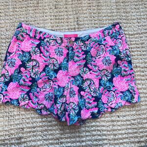 Lily Pulitzer Floral Shorts Womens Size 14